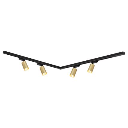 Spot za šinski sistem PIPE, 4xGU10/10W/230V, zlatna/crna