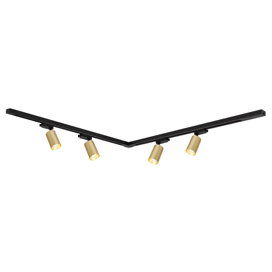 Spot za šinski sistem PIPE, 4xGU10/10W/230V, zlatna/crna