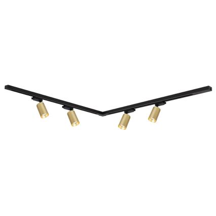 Spot za šinski sistem PIPE, 4xGU10/10W/230V, zlatna/crna
