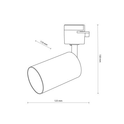 Svetiljka za 1-fazni šinski sistem TRACER 1xGU10/10W/230V bela
