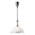 Spuštajući luster CHIARA 1xE27/60W/230V srebrna/bež/buk