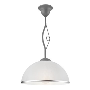 Srebrni RETRO luster na štangu 1xE27/60W/230V