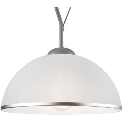 Srebrni RETRO luster na štangu 1xE27/60W/230V