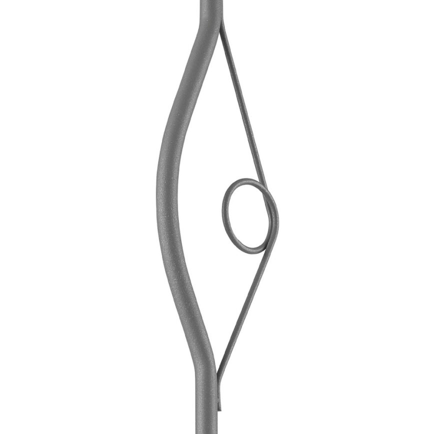 Srebrni RETRO luster na štangu 1xE27/60W/230V