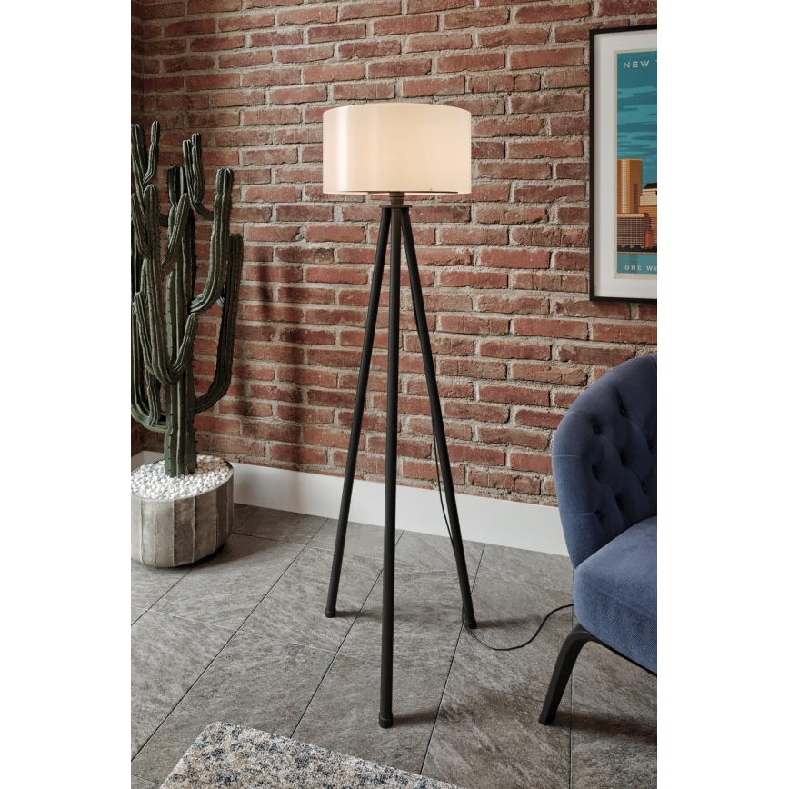 Stajaća lampa AYD 1xE27/40W/230V crna/bela