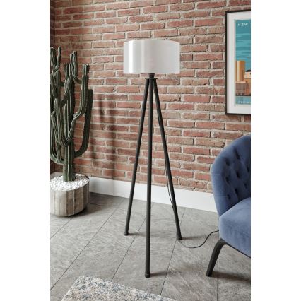 Stajaća lampa AYD 1xE27/40W/230V crna/bela