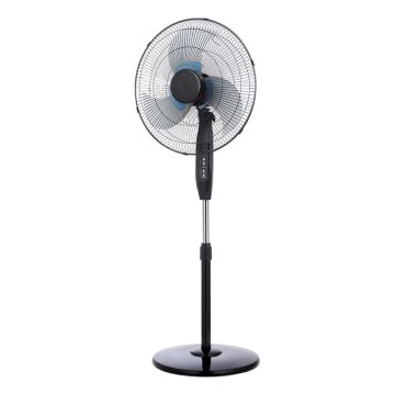 Stajaći ventilator 65 W/230 V, visina 145 cm, crne boje, sa daljinskim upravljačem