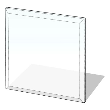 Staklena podloga za peć 1000x1000x8 mm, kvadratna