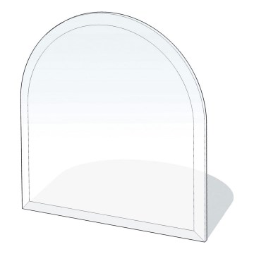 Staklena podloga za peć 1000x1000x8 mm — polukružna