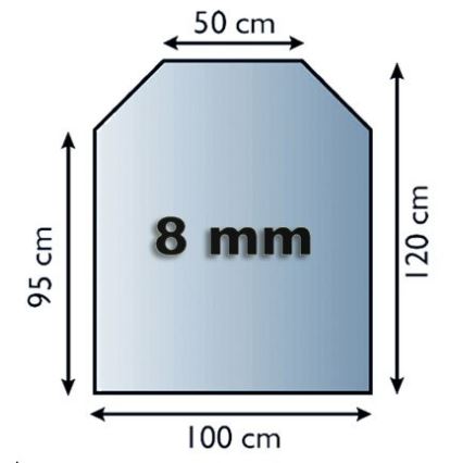 Staklena podloga za peć 1200x1000x8 mm