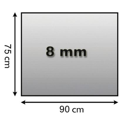 Staklena podloga za peć 900x750x8 mm pravougaona