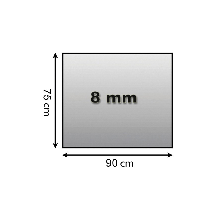 Staklena podloga za peć 900x750x8 mm pravougaona