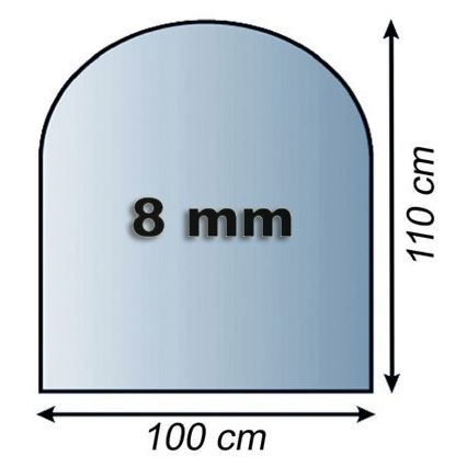 Staklo ispod peći 1100x1000x8 mm polukrug