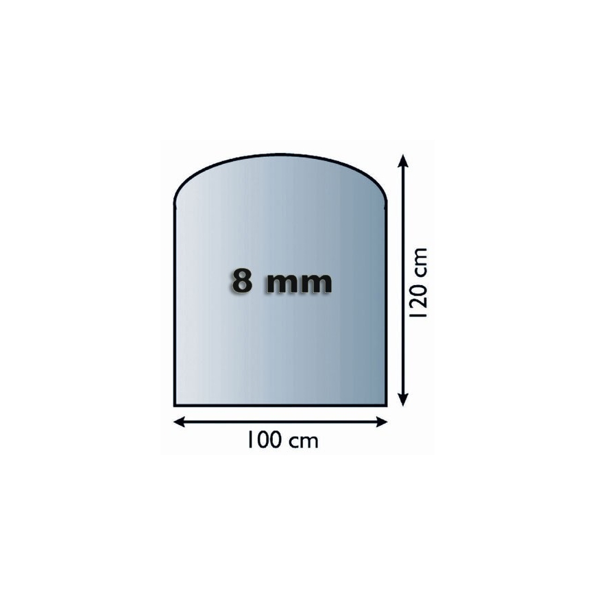 Staklo ispod peći 1200x1000x8 mm, polukružnog oblika
