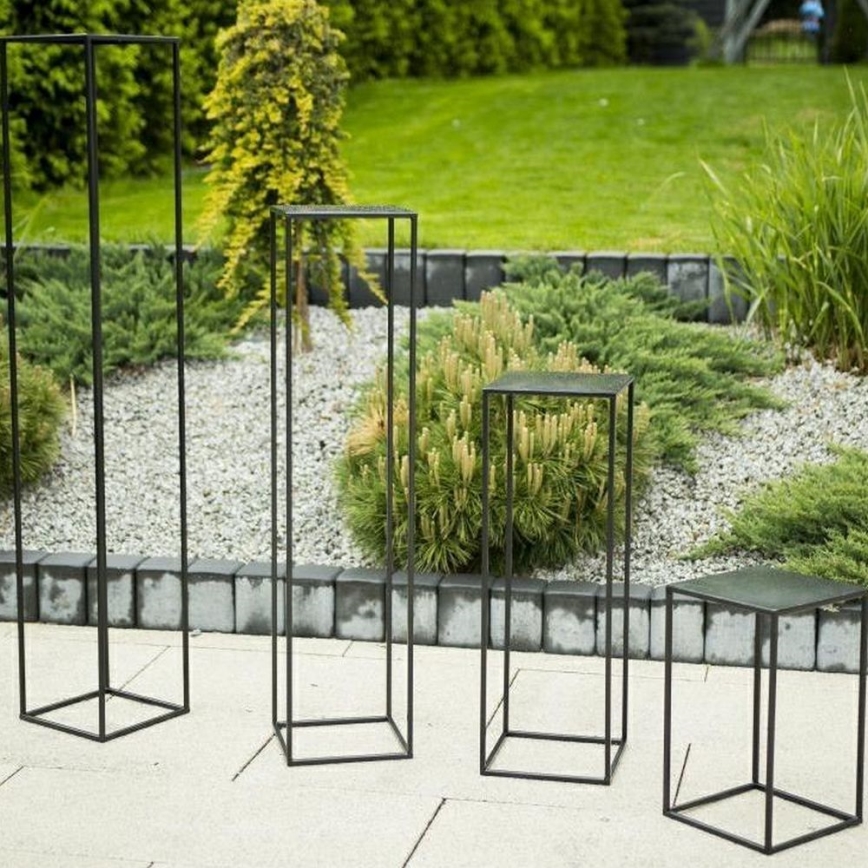 Stalak za cveće 100x24 cm, crne boje