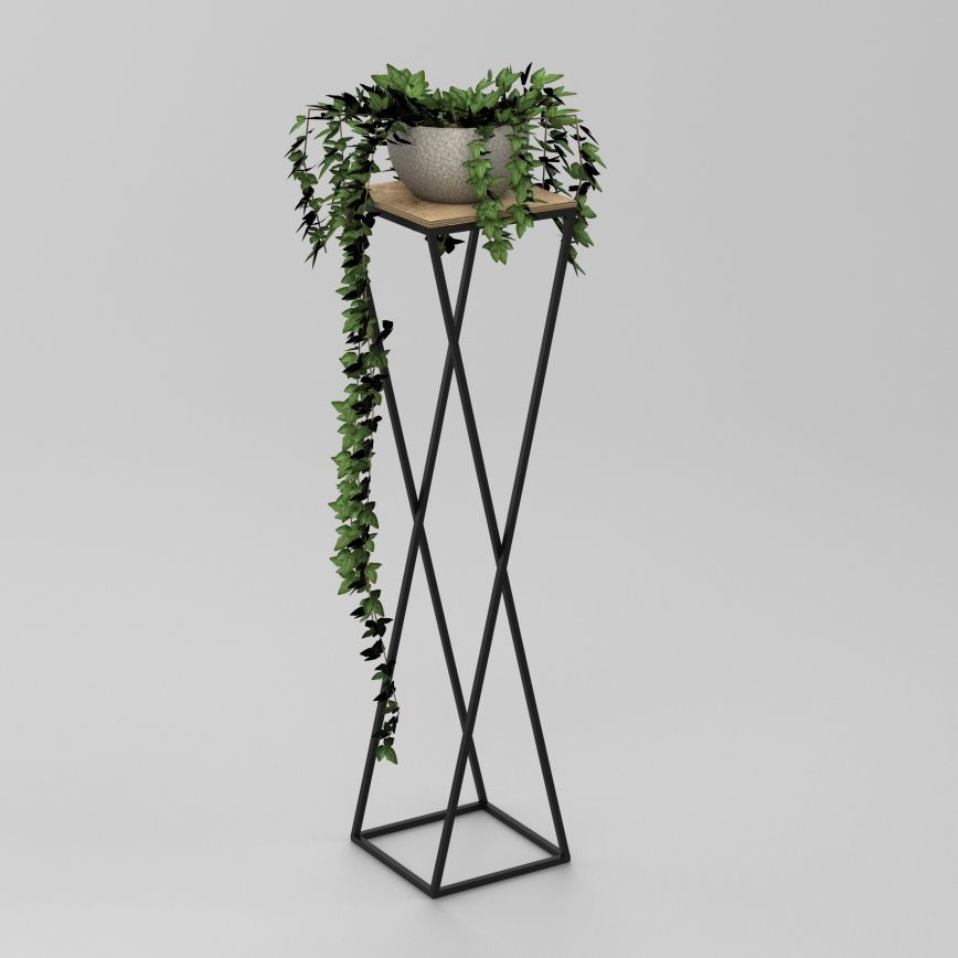 Stalak za cveće 100x24 cm, crne boje