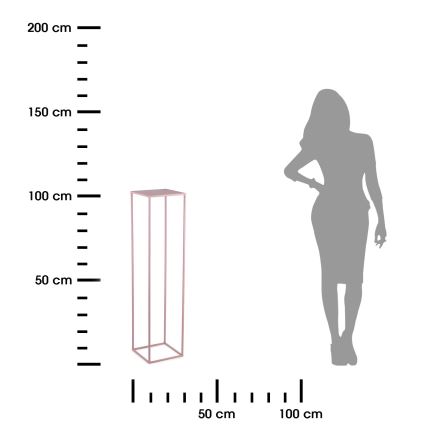 Stalak za cveće 100x24 cm ružičast
