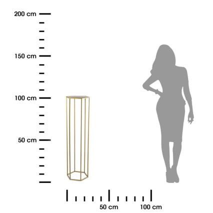 Stalak za cveće 100x24 cm, zlatne boje