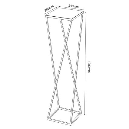Stalak za cveće 100x24 cm, zlatni