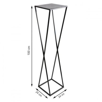Stalak za cveće 100x24 crni