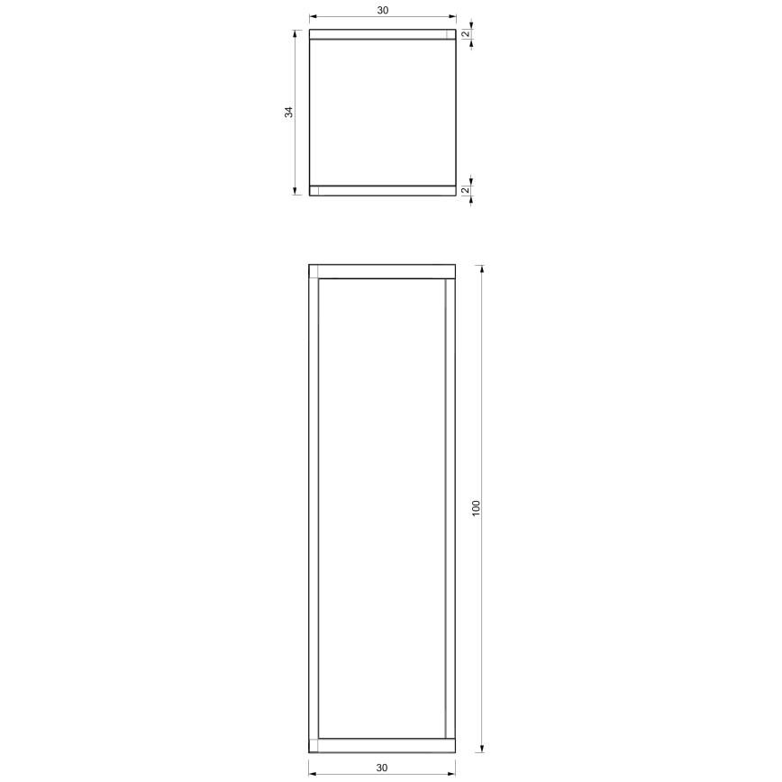 Stalak za cveće 100x30x34 cm, bela