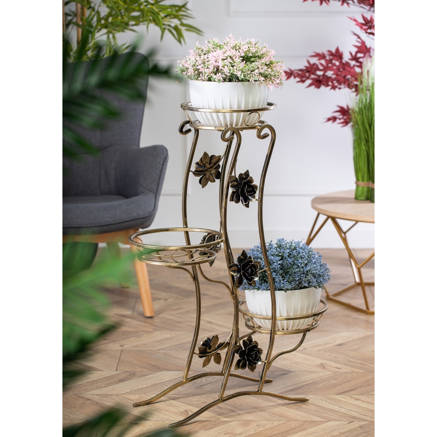 Stalak za cveće 100x70 cm zlatni