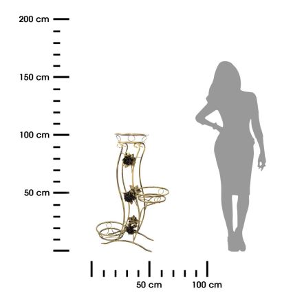 Stalak za cveće 100x70 cm zlatni