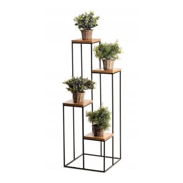 Stalak za cveće 110x40 cm crna/smeđa