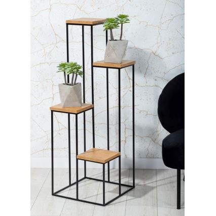 Stalak za cveće 110x40 cm crna/smeđa