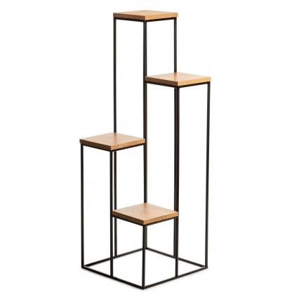 Stalak za cveće 110x40 cm crna/smeđa