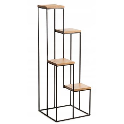 Stalak za cveće 110x40 cm crna/smeđa