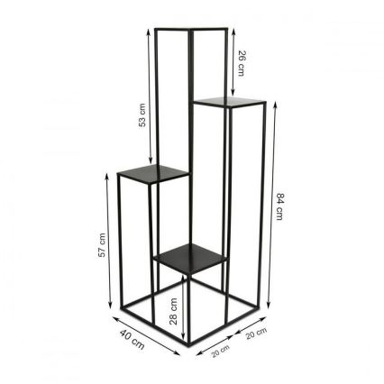 Stalak za cveće 110x40 cm crni