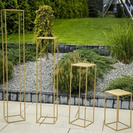 Stalak za cveće 130x24 cm zlatne boje