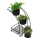 Stalak za cveće 37x19 cm crni/metalni