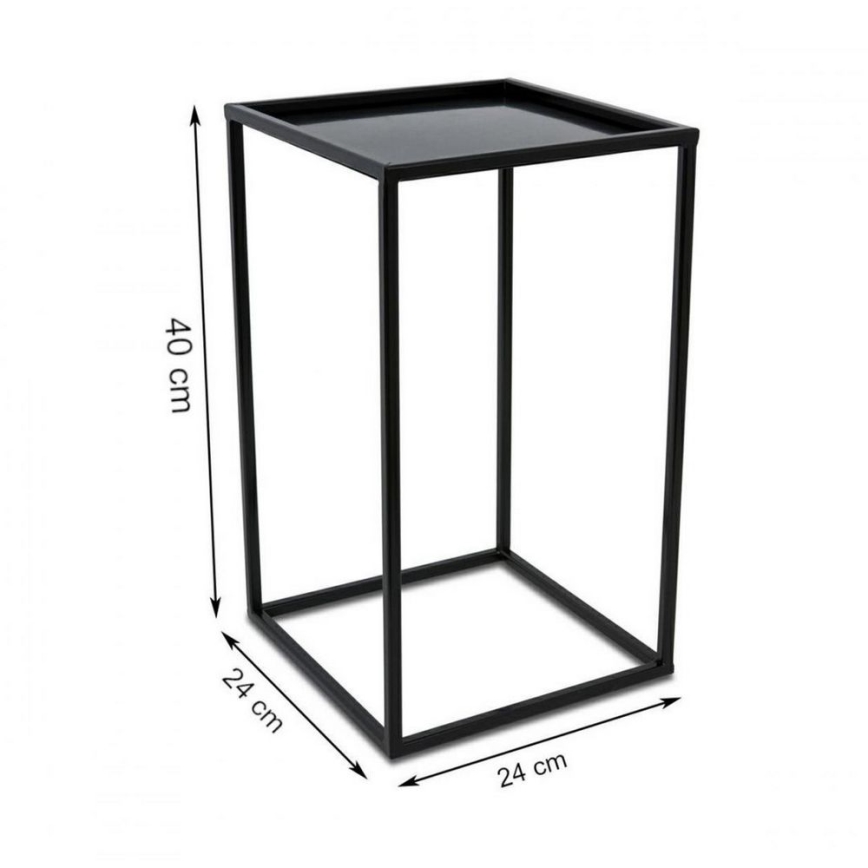 Stalak za cveće 40x24 cm crne boje