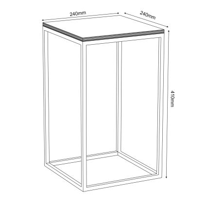 Stalak za cveće 40x24 cm, crne boje