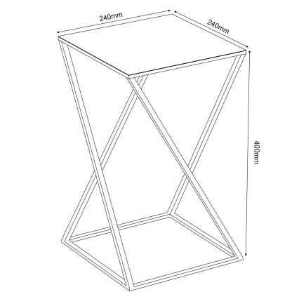Stalak za cveće 40x24 cm crni