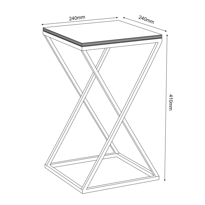 Stalak za cveće 40x24 cm crni