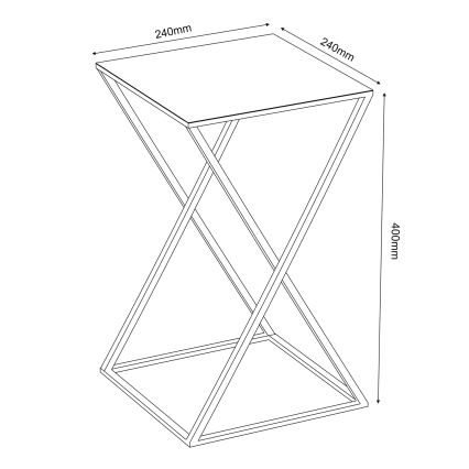 Stalak za cveće 40x24 cm zlatne boje