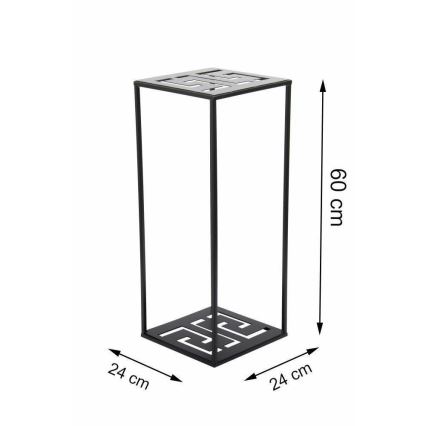 Stalak za cveće 60x24 cm, crne boje