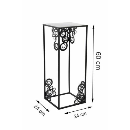Stalak za cveće 60x24 cm, elegantne crne boje
