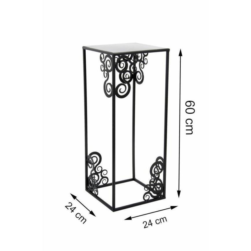 Stalak za cveće 60x24 cm, elegantne crne boje