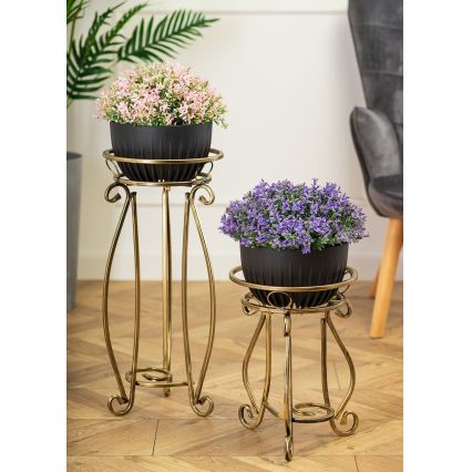 Stalak za cveće 62x28 cm, zlatne boje