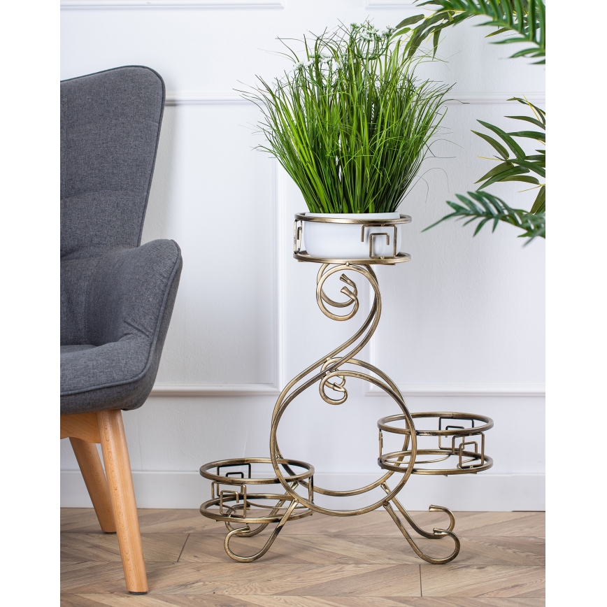 Stalak za cveće 64x60 cm, zlatne boje