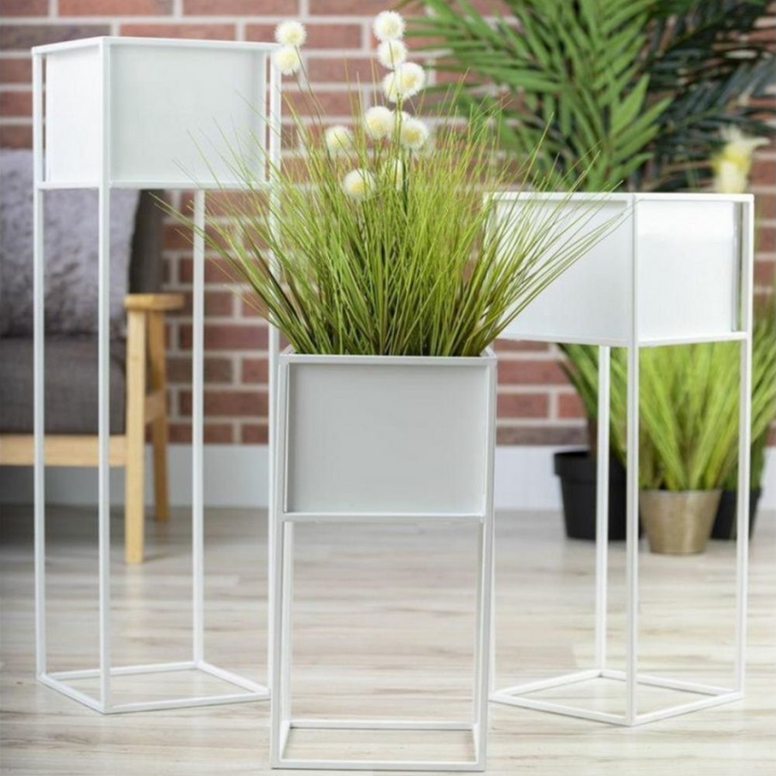 Stalak za cveće 70x24 cm bela