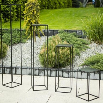 Stalak za cveće 70x24 cm crne boje