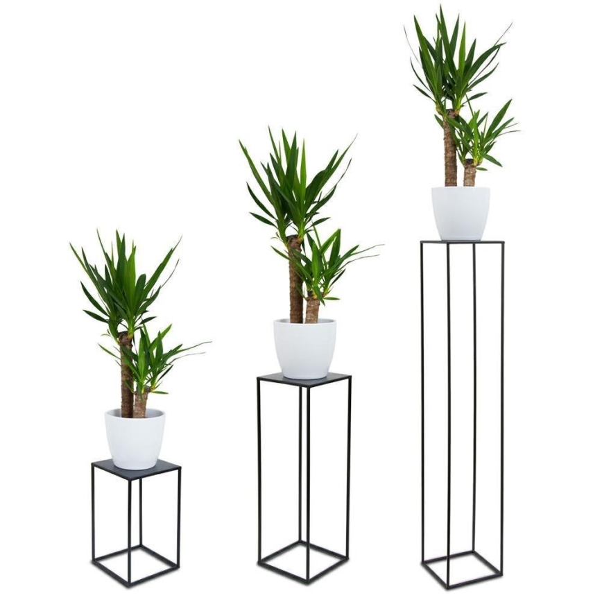Stalak za cveće 70x24 cm crne boje