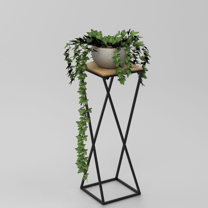 Stalak za cveće 70x24 cm crne boje