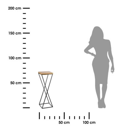 Stalak za cveće 70x24 cm crni/smeđi
