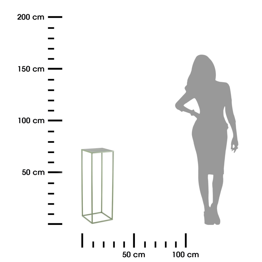 Stalak za cveće 70x24 cm tamnozelene boje